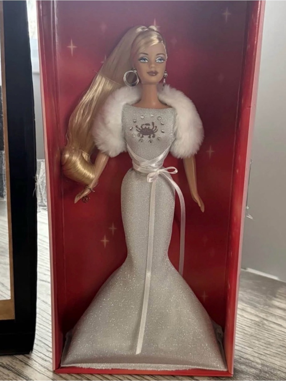 Barbie Silver Glitter Zodiac 'Cancer' Evening Gown Doll 2004